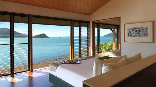 Guests at Qualia wake up to waterfront views.