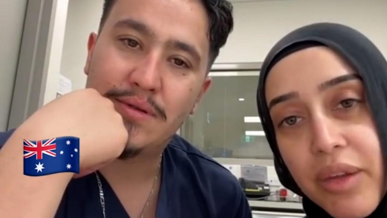 Nadir and Lebdeh speak in the video while on shift at Bankstown Hospital.