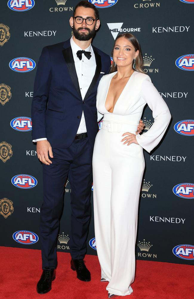 Brodie Grundy and Rachel Wertheim. Picture: Mark Stewart.