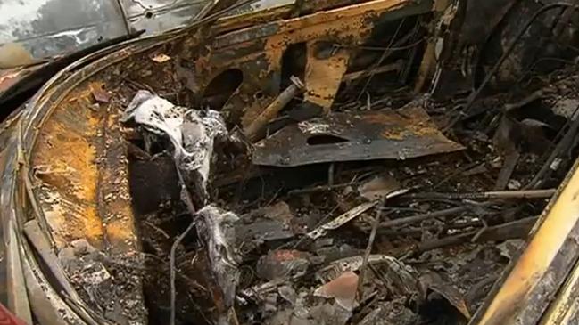 The vintage luxury car was destroyed after it was stolen.