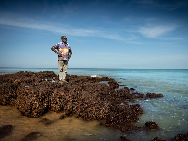 Tiwi Islands Elder Dennis Tipakalippa has taken Santos to court over its Barossa offshore project. Picture: Supplied