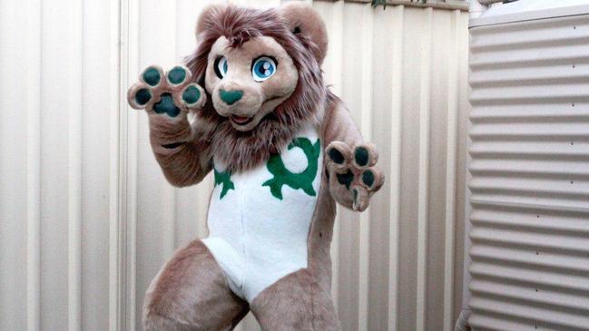 A custom-made $4000 lion "fursuit" has been stolen from Basalisk's Woodville South home. Picture: Basalisk