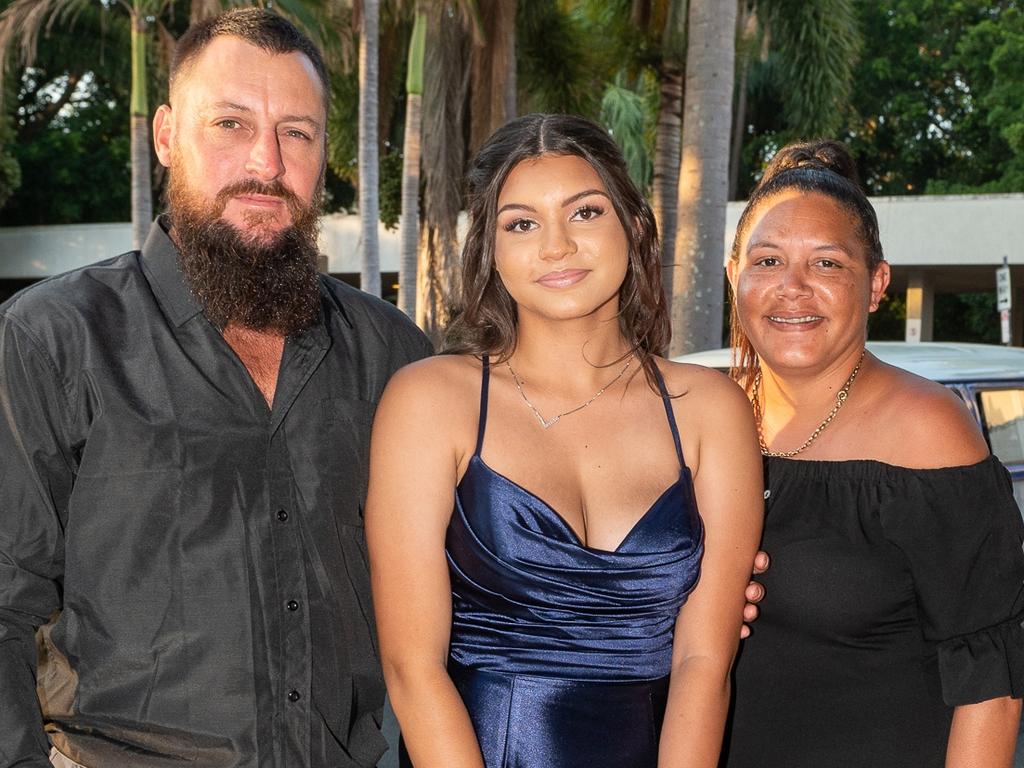 Troy Kulpinski, Anika Kulpinski and Katrina Kulpinski at Mackay Christian College Graduation dinner, Thursday 16 November 2023 Picture:Michaela Harlow