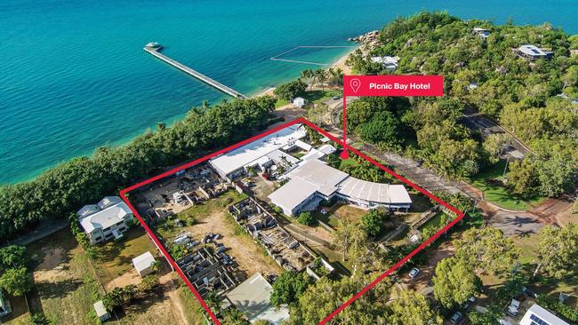 The Picnic Bay Hotel and 1.1ha holding which has been sold.