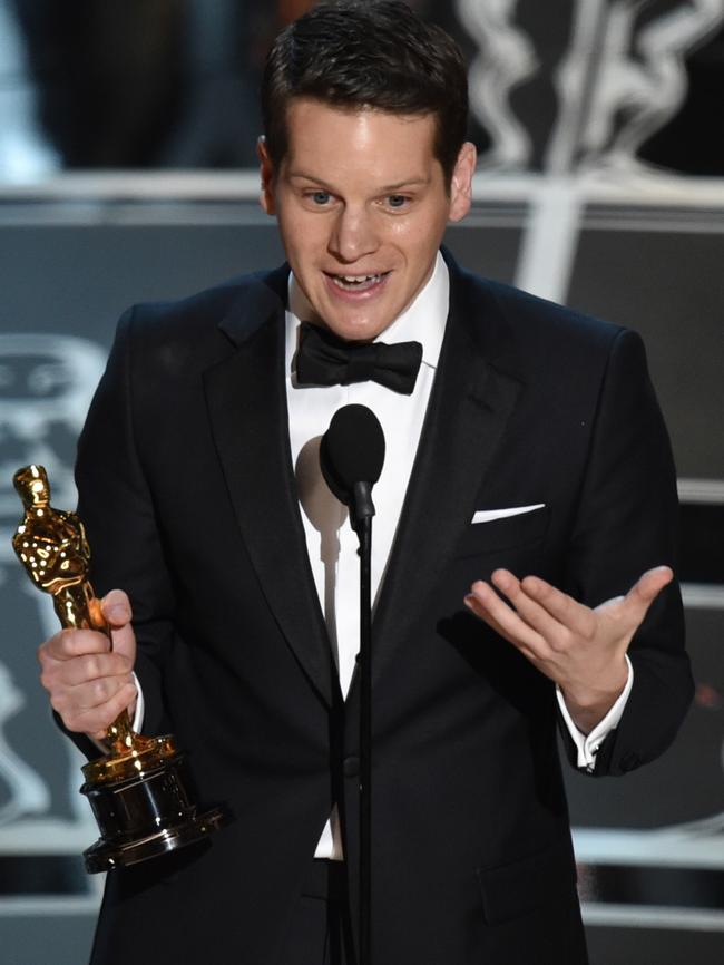 ‘Stay you’ ... Best Original Screenplay winner Graham Moore shared a heartbreaking personal story.