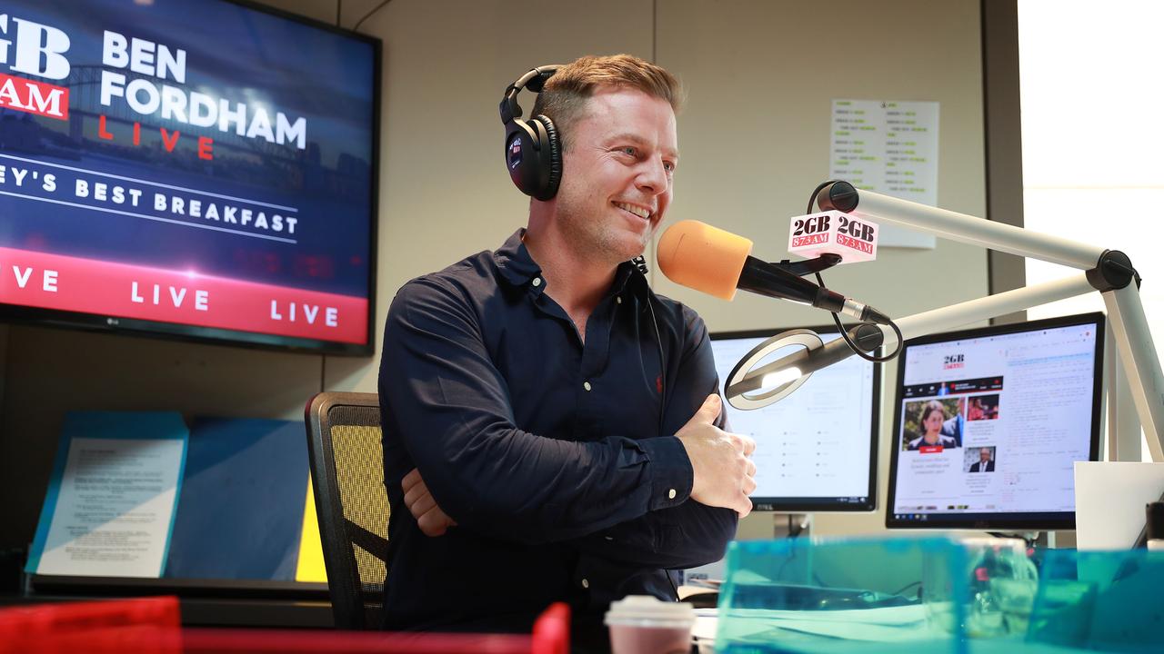 2GB radio host Ben Fordham was stunned by David’s admission. Picture: John Feder/The Australian.