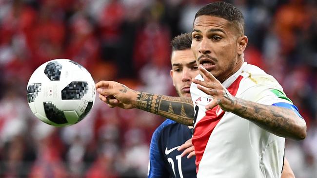 Peru captain Paolo Guerrero courted controversy before the World Cup. Picture: AFP