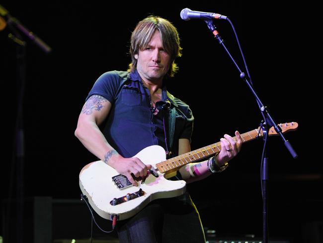 Keith Urban bought a guitar at the store. Picture: Ap