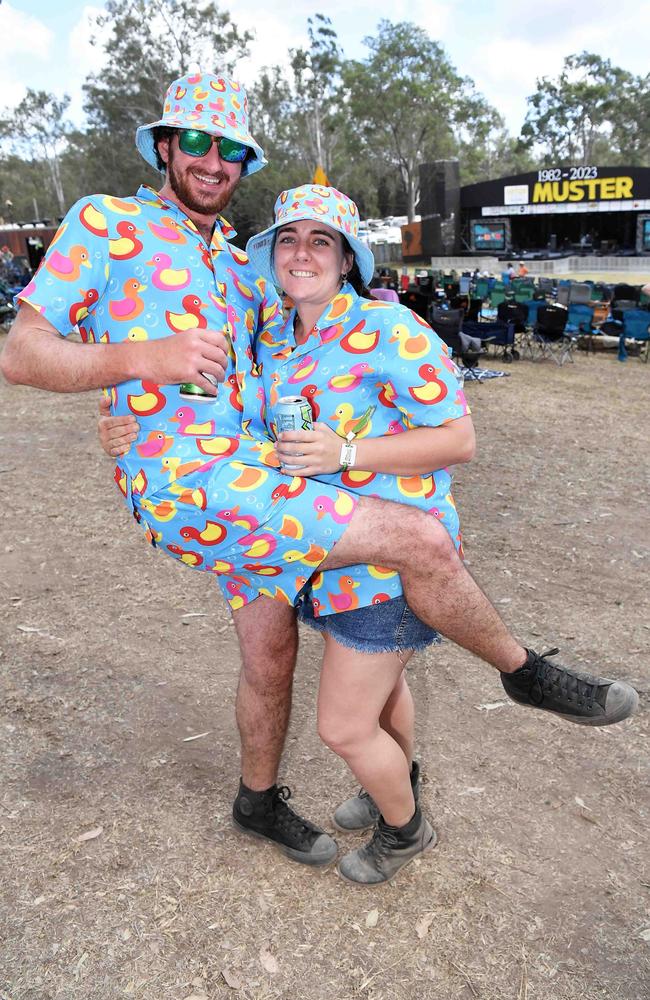 Tyson Brown and Emily Scurry at Gympie Music Muster. Picture: Patrick Woods.