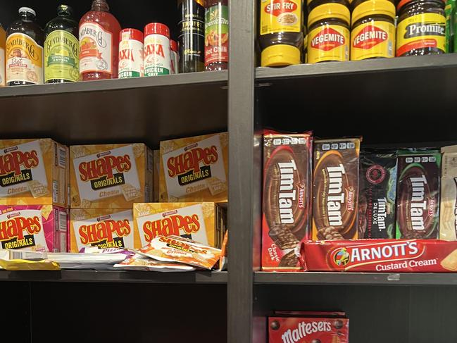 A photo of the Australian aisle at a specialty food store in New York City. Picture: Reddit