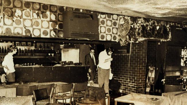 Whiskey Au Go Go Nightclub interior following firebomb.