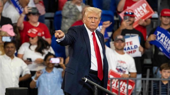 Donald Trump was speaking in Georgia on Saturday, days after Kamala Harris held her own event in the swing state. Picture: Christian Monterrosa/AFP