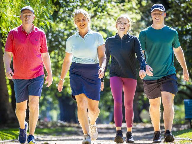 Bayside is one of eight VIC regions on the list of Australia's healthiest LGAs. The Gregson family enjoy staying active. Cameron, Tracy, Josi and Mackenzie. Picture: Jake Nowakowski