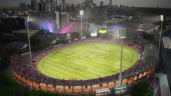 Artist impression of what the RNA Main Arena might look like during the Gabba redevelopment.