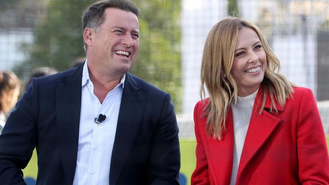 Karl Stefanovic and Allison Langdon. Picture: David Geraghty