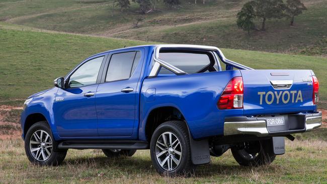 Rear view ... a camera is standard on all new Toyota HiLux pick-ups. Picture: Supplied.