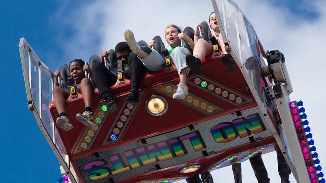 Rides at the Royal Adelaide Show. Picture: Brett Hartwig
