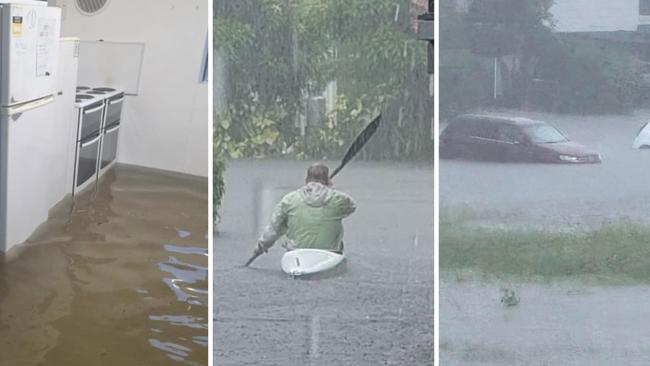 Flash flooding in Hervey Bay on Sunday morning