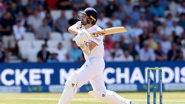 Mark Wood went absolutely bananas in a quickfire cameo. Picture: Getty