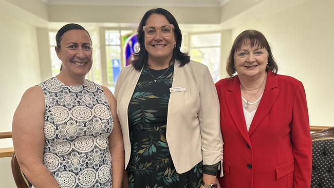 Belinda Doman, Principal Virginia Warner, Pam Sturgess.