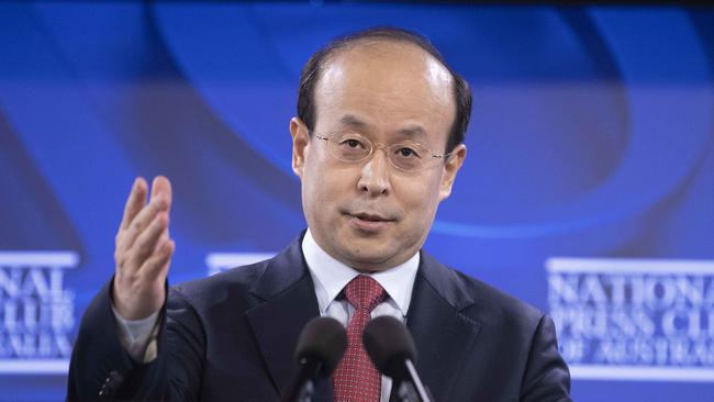 Xiao Qian, Ambassador of the People's Republic of China, addressed the National Press Club of Australia in Canberra. Picture: NCA NewsWire / Gary Ramage