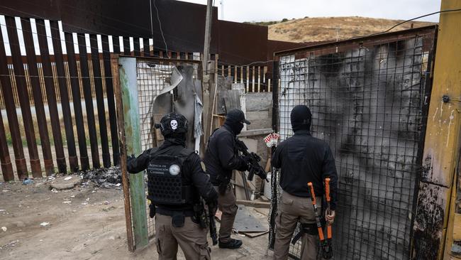 The building pictured where tunnel 3 was hidden. Drug cartels dug a tunnel just 13m from the Mexican and United States border. Picture: Jason Edwards