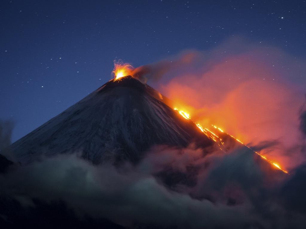 The eruption of Klyuchevskaya Sopka as captured by Vladimir Voychuk, the 2017 National Geographic Nature Photographer of the Year. Picture: Vladimir Voychuk.