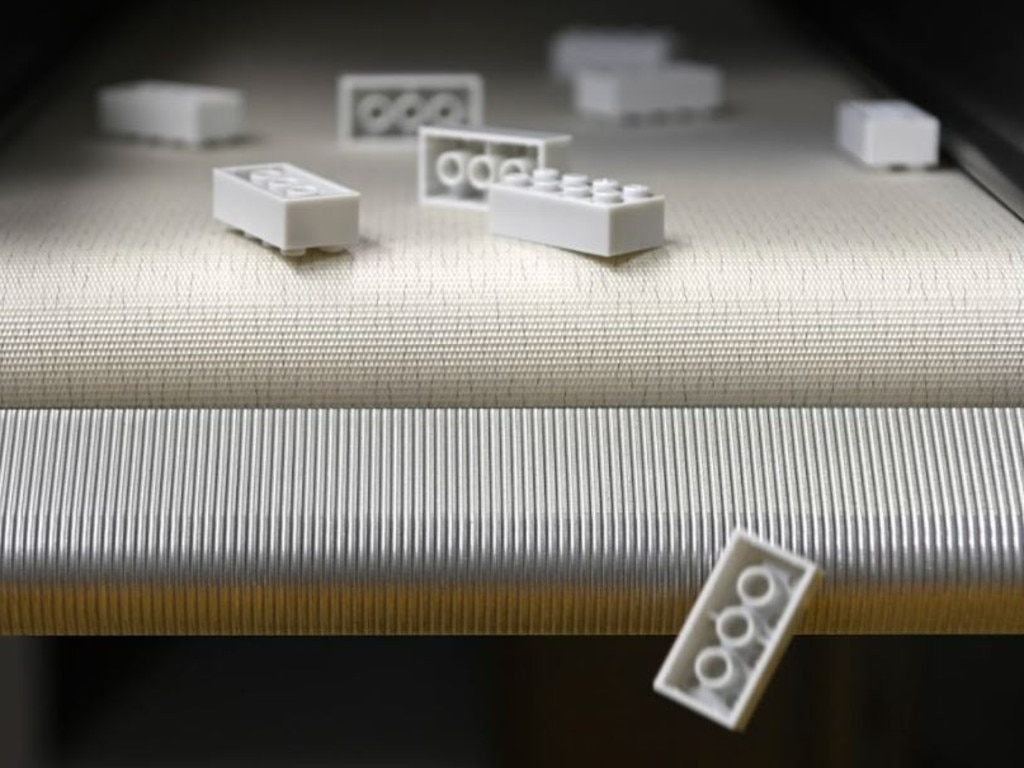 New bricks made from plastic PET bottles. Picture: LEGO