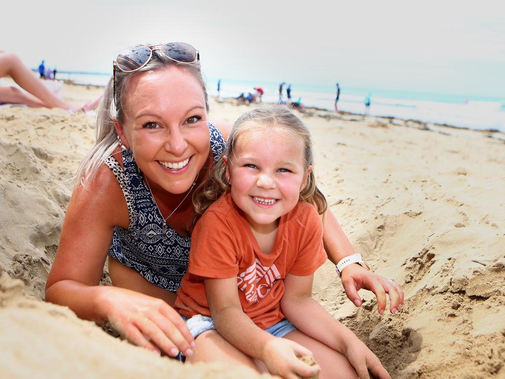 Beach Pics at Ocean Grove Melissa Foreman and daughter Willow 4yrs (Beaconsfield) Picture: Glenn Ferguson