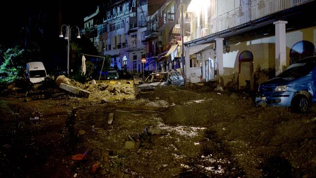 A street in Casamicciola devastated by the mudslide. Picture: AFP