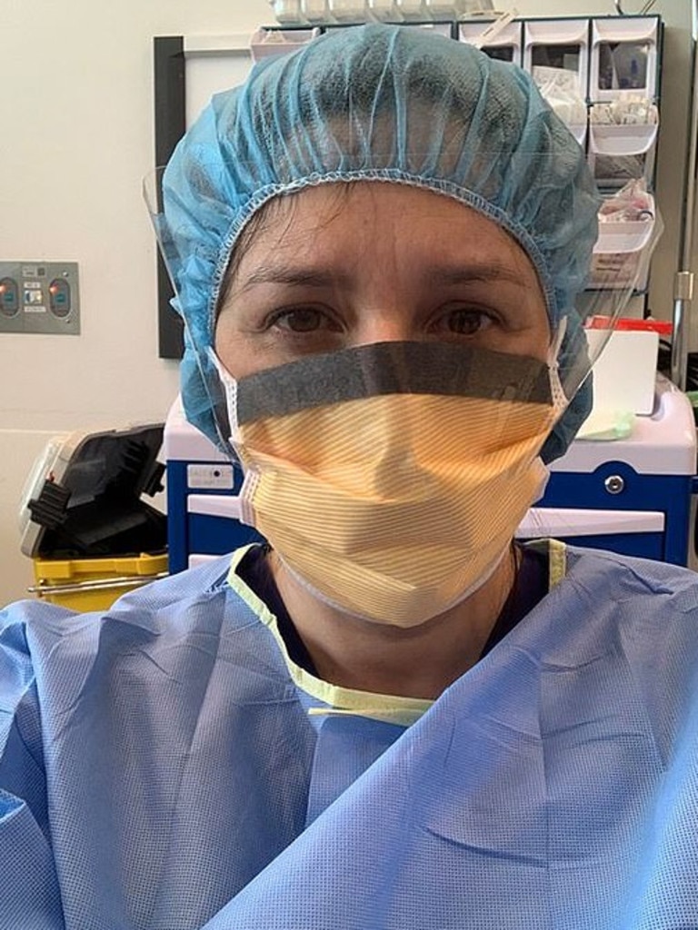 Dr Tanya Selak suits up before a shift.