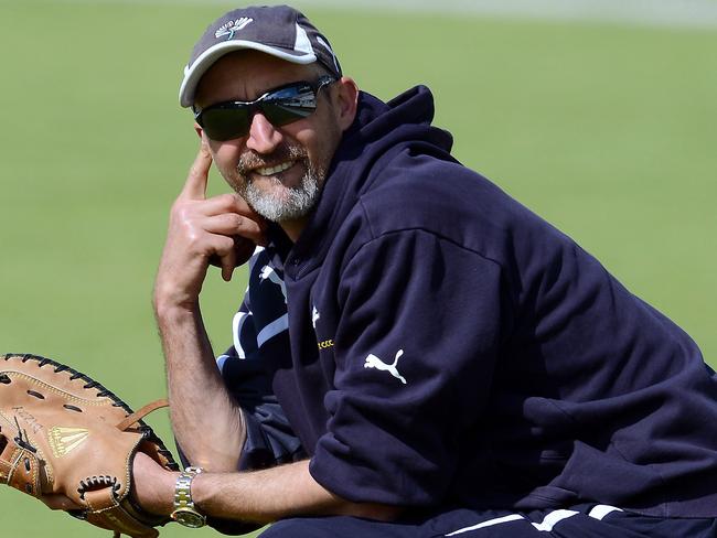 LEEDS, ENGLAND - MAY 11: Yorkshire coach Jason Gillespie during day two of the LV County Championship Division One match between Yorkshire and Hampshire at Headingley at Headingley on May 11, 2015 in Leeds, England. (Photo by Nigel Roddis/Getty Images)