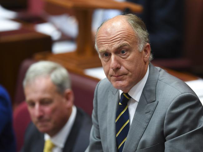 Liberal Senator Eric Abetz has told the ABC to get over its “entitlement culture” and accept the freeze. Picture: Lukas Coch