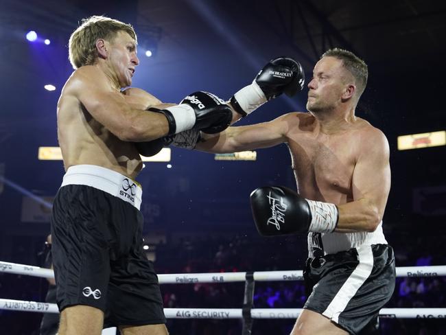 Does Nathan Brown want to follow his old sparring partner Kane Cornes out the door? Picture: Supplied