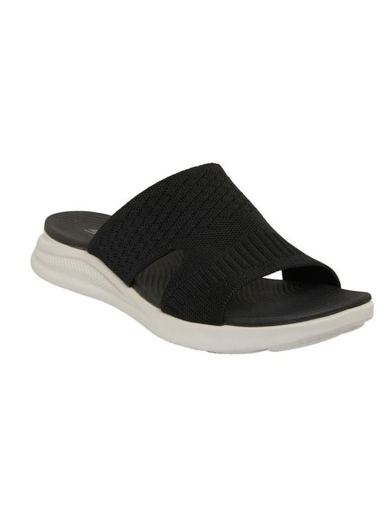 Active Flex by Easy Steps Madon Black Stretch Sandals. Picture: Myer.