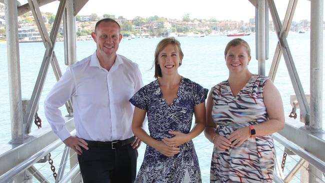 Inner West Mayor Darcy Byrne with Summer Hill MP Jo Haylen and Philippa Scott.