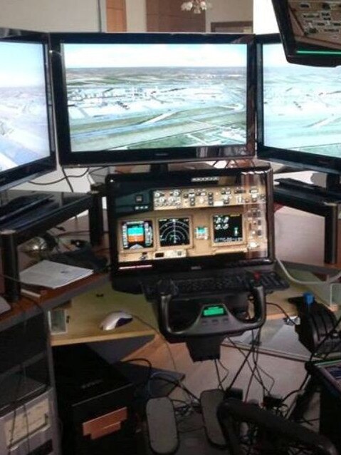 The Malaysia Airlines captain had a personal flight simulator. File pictures