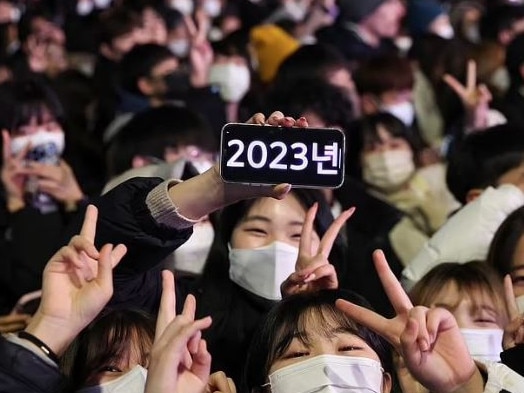 South Koreans celebrated the new year in style. Picture: AFP/Getty Images