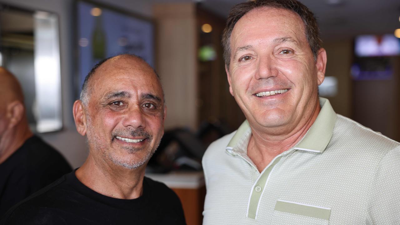 Tony Velissariou and Anglo Russo at the 39th Annual BMD Northcliffe Sportsmans Luncheon 2024. Picture: Portia Large