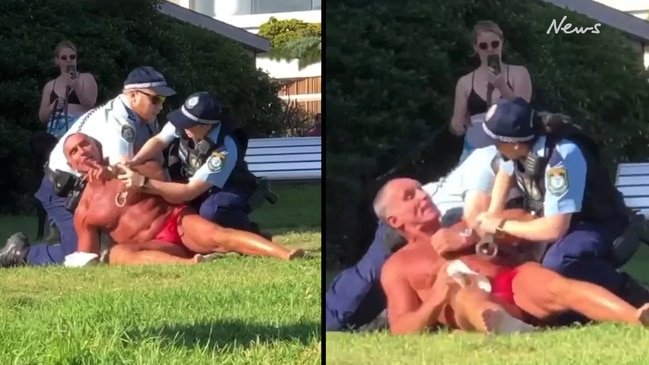 Man crash tackled and arrested by police at Bondi