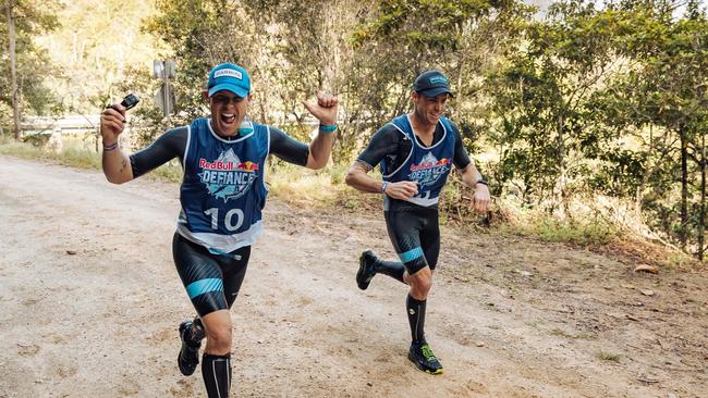 Bondi Rescue television series stars Andrew "Reidy" Reid (left) and Quinn Darragh will run a marathon on kunanyi Mount Wellington.