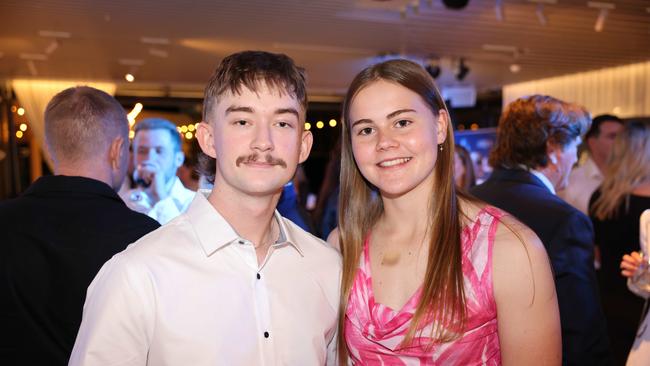 James Martin and Takoda Thompson at the Gold Coast Titans NRLW 2025 Season Launch at Isoletto The Star Gold Coast. Picture, Portia Large.