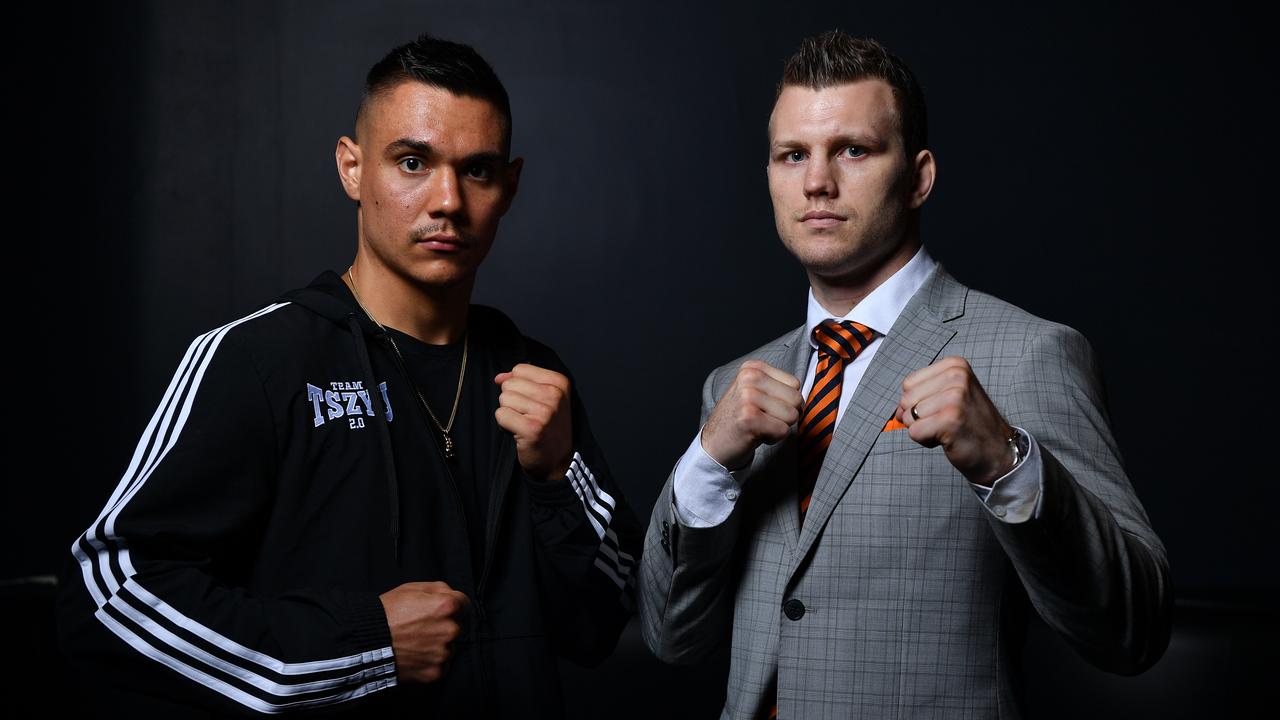 Tim Tszyu (left) and Jeff Horn will face off in Townsville.