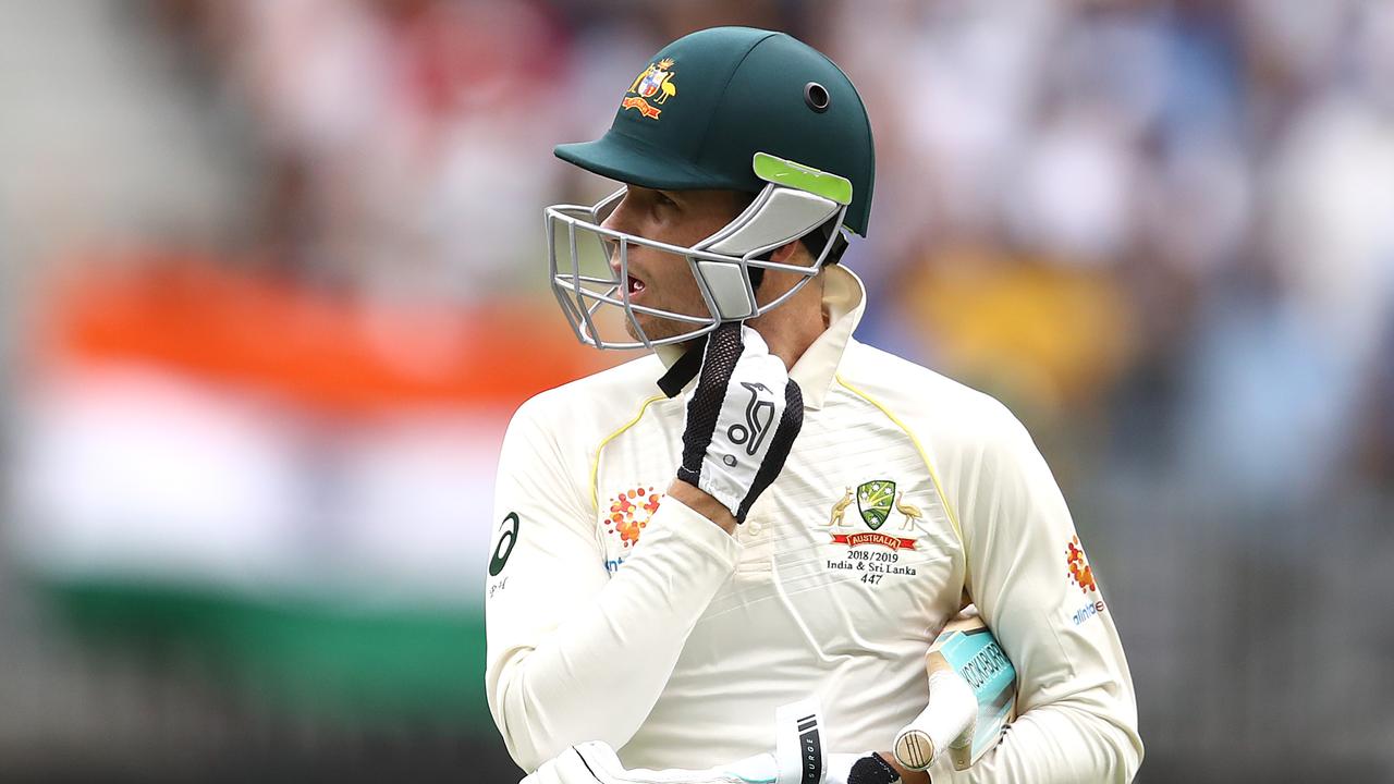 Peter Handscomb walks off after being dismissed. Photo: Ryan Pierse/Getty Images.