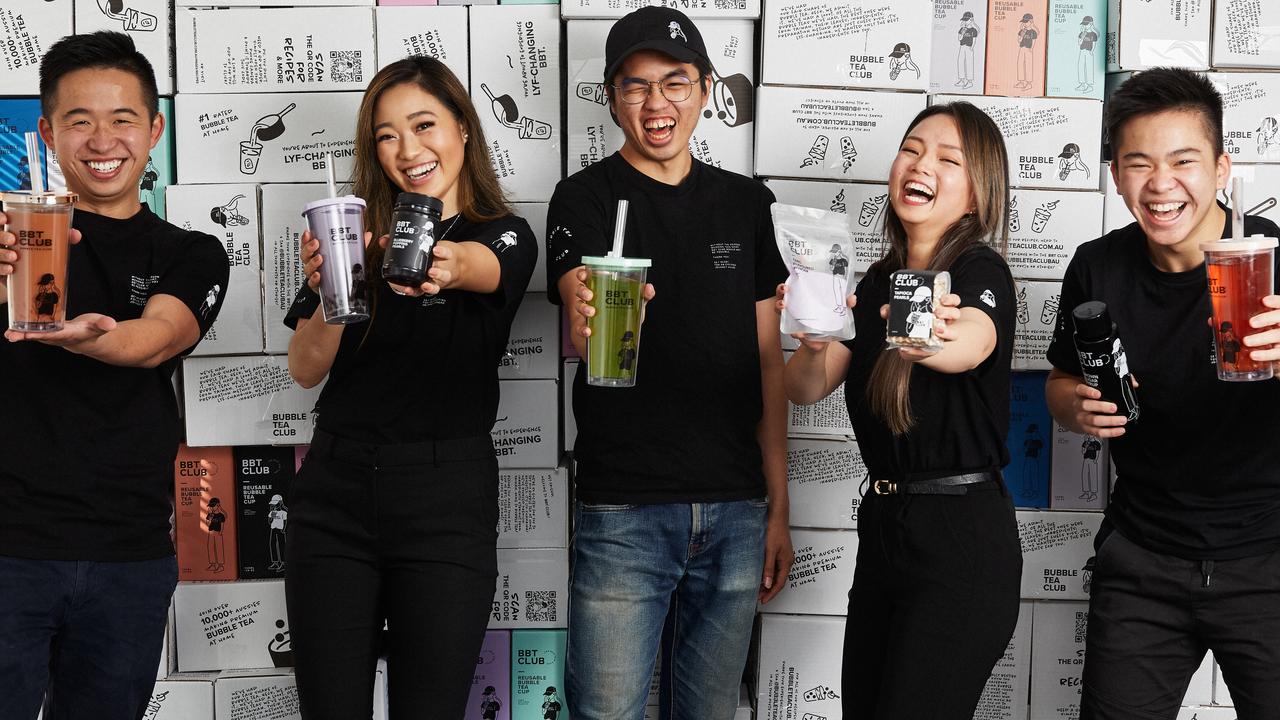 The founding members of the Bubble Tea Club. Picture: Supplied