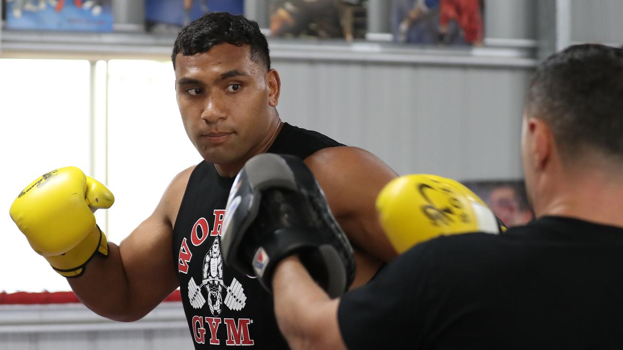 Tevita Pangai Jr will step out of his comfort zone for his first fight on Saturday night. Picture: Annette Dew