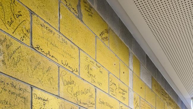 The Signature Wall features the signatures of some of the biggest names in entertainment. It took nine days to carefully remove the wall during the revamp, and has now been replaced. Picture: Chris Oaten