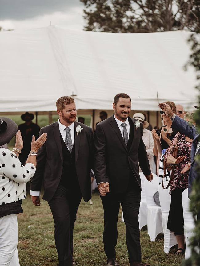 Adam and Rupert after their ceremony. Photo: Tessa Cox Photography.