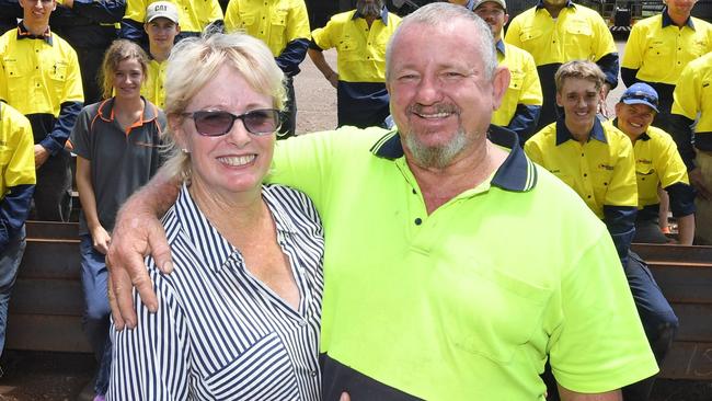 Di and Pete Saal with their Widgee Engineering family.