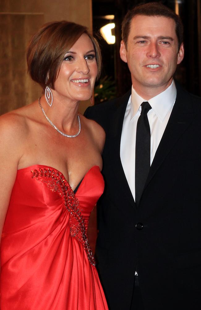 Karl Stefanovic with his ex-wife Cassandra Thorburn at the 2011 Logie Awards. Picture: David Caird